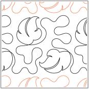 Wandering Leaves quilting pantograph pattern by Jessica Schick