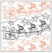 Sleigh Ride PAPER longarm quilting pantograph design by Jessica Schick 1