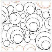 Circle City PAPER longarm quilting pantograph design by Kalynda Grant