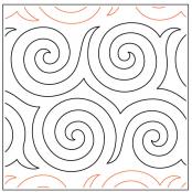 INVENTORY REDUCTION - Hadley's Swirls PAPER longarm quilting pantograph design by Kalynda Grant