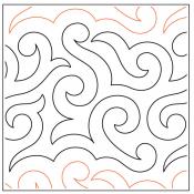 INVENTORY REDUCTION - Kay's Swirls PAPER longarm quilting pantograph design by Kalynda Grant