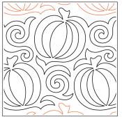 INVENTORY REDUCTION - Pumpkin Magic PAPER longarm quilting pantograph design by Kalynda Grant