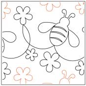 INVENTORY REDUCTION - Kalynda's Busy Bees PAPER longarm quilting pantograph design by Kalynda Grant