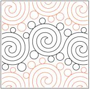 Kalynda's Pearls and Swirls PAPER longarm quilting pantograph design by Kalynda Grant