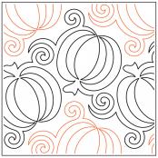 Kalynda's Pumpkin Patch PAPER longarm quilting pantograph design by Kalynda Grant