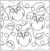 Owl Days PAPER longarm quilting pantograph design by Kalynda Grant