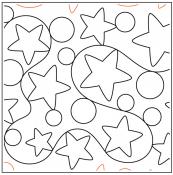 INVENTORY REDUCTION - Stars and Pearls PAPER longarm quilting pantograph design by Kalynda Grant