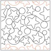INVENTORY REDUCTION - Stars and Pearls PAPER longarm quilting pantograph design by Kalynda Grant 1