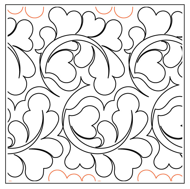 Climbing-Hearts-quilting-pantograph-pattern-Keryn-Emmerson