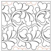 Climbing Hearts PAPER longarm quilting pantograph design by Keryn Emmerson