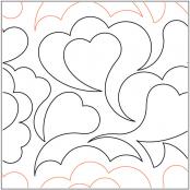 Cloud of Hearts PAPER longarm quilting pantograph design by Keryn Emmerson