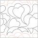 Cloud of Hearts quilting pantograph pattern by Keryn Emmerson