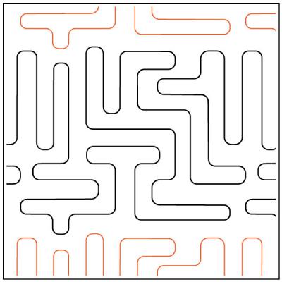 INVENTORY REDUCTION - Kristin's Maze PAPER longarm quilting pantograph design by Kristin Hoftyzer