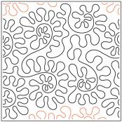 Coral Reef PAPER longarm quilting pantograph design by Kristin Hoftyzer
