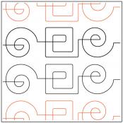 Geo Blocks Petite quilting pantograph sewing pattern from Kristin Hoftyzer