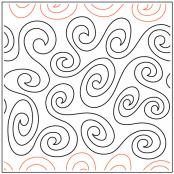 Saturn Swirls PAPER longarm quilting pantograph design by Kristin Hoftyzer