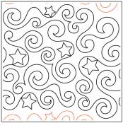 INVENTORY REDUCTION...Star Sparkle quilting pantograph sewing pattern from Kristin Hoftyzer
