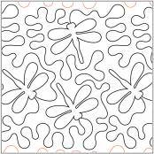 YEAR END INVENTORY REDUCTION - Meandering Dragonfly quilting pantograph pattern by Laura Estes