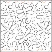 INVENTORY REDUCTION - Meandering Dragonfly PAPER longarm quilting pantograph design by Laura Estes