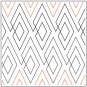 INVENTORY REDUCTION - Diamond Squared PAPER longarm quilting pantograph design by Leisha Farnsworth