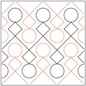 INVENTORY REDUCTION - Hopscotch PAPER longarm quilting pantograph design by Leisha Farnsworth