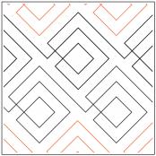 Squared PAPER longarm quilting pantograph design by Leisha Farnsworth