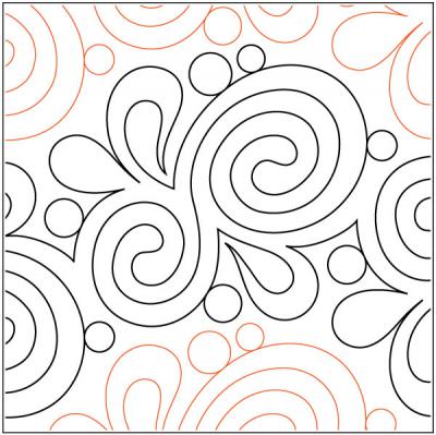 INVENTORY REDUCTION - Marmalade PAPER longarm quilting pantograph design by Patricia Ritter & Leisha Farnsworth
