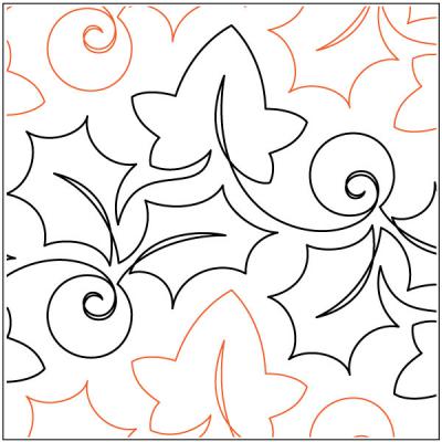 INVENTORY REDUCTION...The Holly and The Ivy quilting pantograph pattern by Lorien Quilting