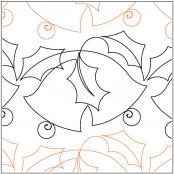 Holiday Bells PAPER longarm quilting pantograph design by Lorien Quilting