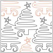 INVENTORY REDUCTION - Lorien's Christmas Trees PAPER longarm quilting pantograph design by Lorien Quilting
