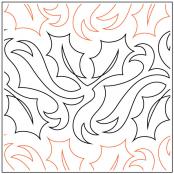 CLOSEOUT - Lorien's Holly Ribbon PAPER longarm quilting pantograph design by Lorien Quilting