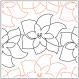 CLOSEOUT - Christmas Poinsettia PAPER longarm quilting pantograph design by Lorien Quilting