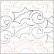 Simple Holly PAPER longarm quilting pantograph design by Lorien Quilting