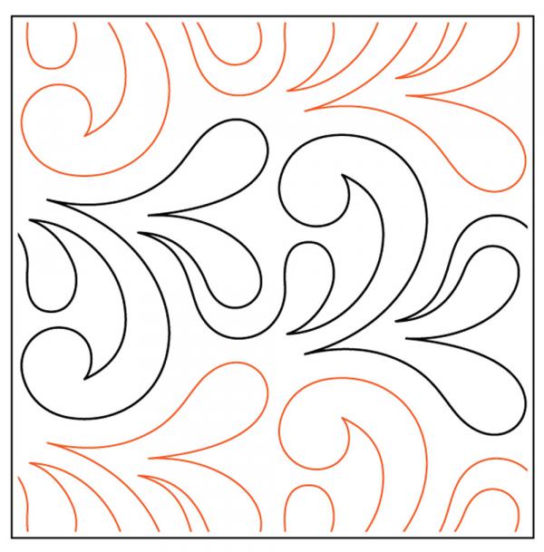 Emboss PAPER longarm quilting pantograph design by Lorien Quilting