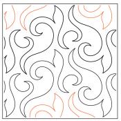 Ardor PAPER longarm quilting pantograph design by Lorien Quilting