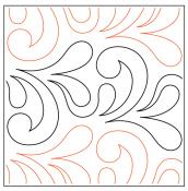Emboss PAPER longarm quilting pantograph design by Lorien Quilting 1