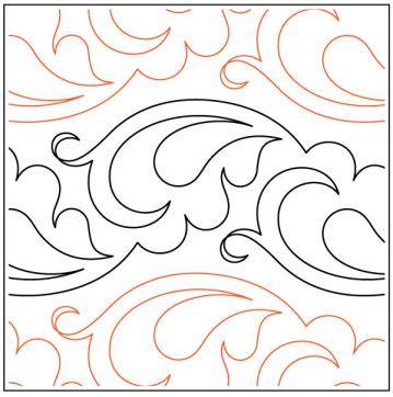 Consort PAPER longarm quilting pantograph design by Lorien Quilting