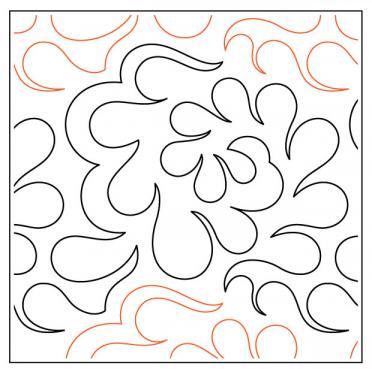INVENTORY REDUCTION - Eddy Feather PAPER longarm quilting pantograph design by Lorien Quilting