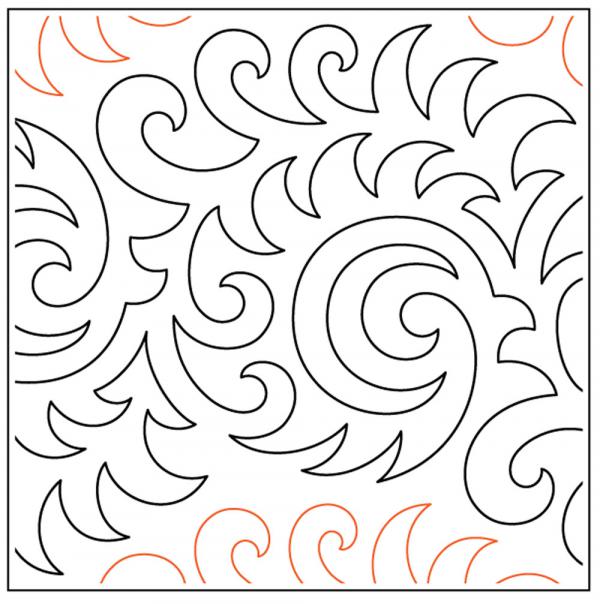 INVENTORY REDUCTION - Lorien's Claw PAPER longarm quilting pantograph design by Lorien Quilting