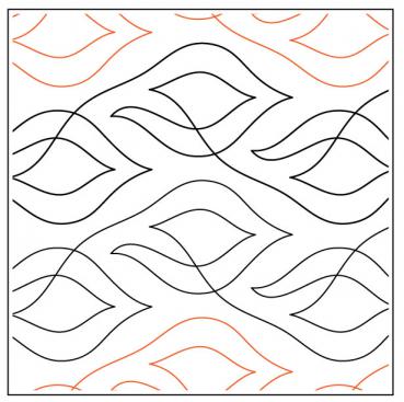 INVENTORY REDUCTION - Smoke on the Water PAPER longarm quilting pantograph design by Lorien Quilting