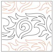 Keen PAPER longarm quilting pantograph design by Lorien Quilting
