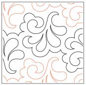 Lorien's Fan PAPER longarm quilting pantograph design by Lorien Quilting