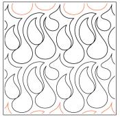 Syrup PAPER longarm quilting pantograph design by Lorien Quilting 1