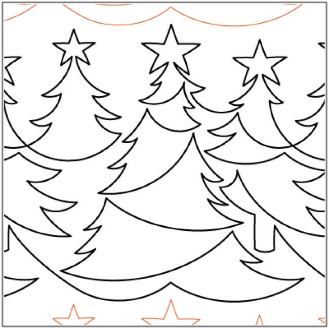Christmas-Forest-quilting-pantograph-pattern-Lorien-Quilting