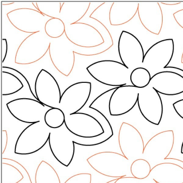 Daisy-Delight-quilting-pantograph-pattern-Lorien-Quilting