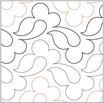 Easy Peasy PAPER longarm quilting pantograph design by Lorien Quilting