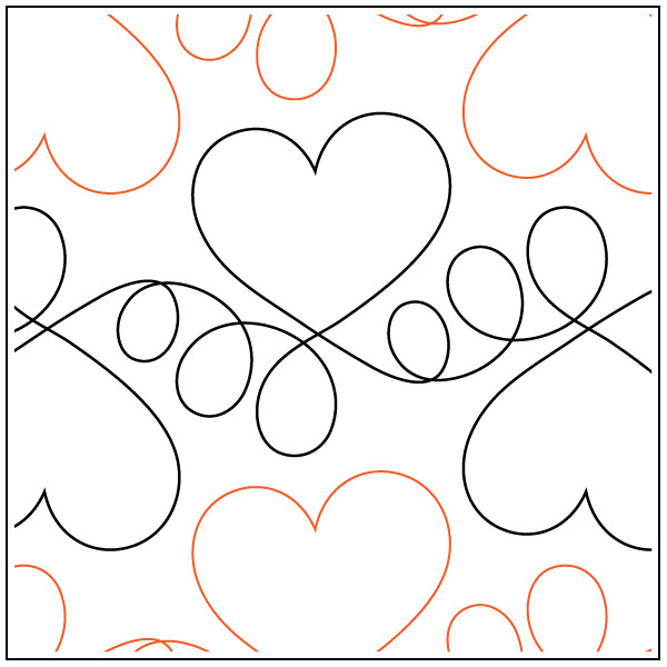 Heart-Beat-quilting-pantograph-sewing-pattern-Lorien-Quilting