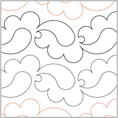 Plain Paisley pantograph sewing pattern by Lorien Quilting