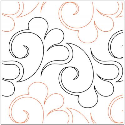 Swift PAPER longarm quilting pantograph design by Lorien Quilting