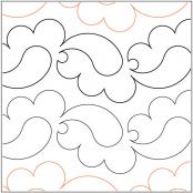 Plain Paisley PAPER longarm quilting pantograph design by Lorien Quilting